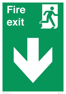 Fire Exit Down Arrow